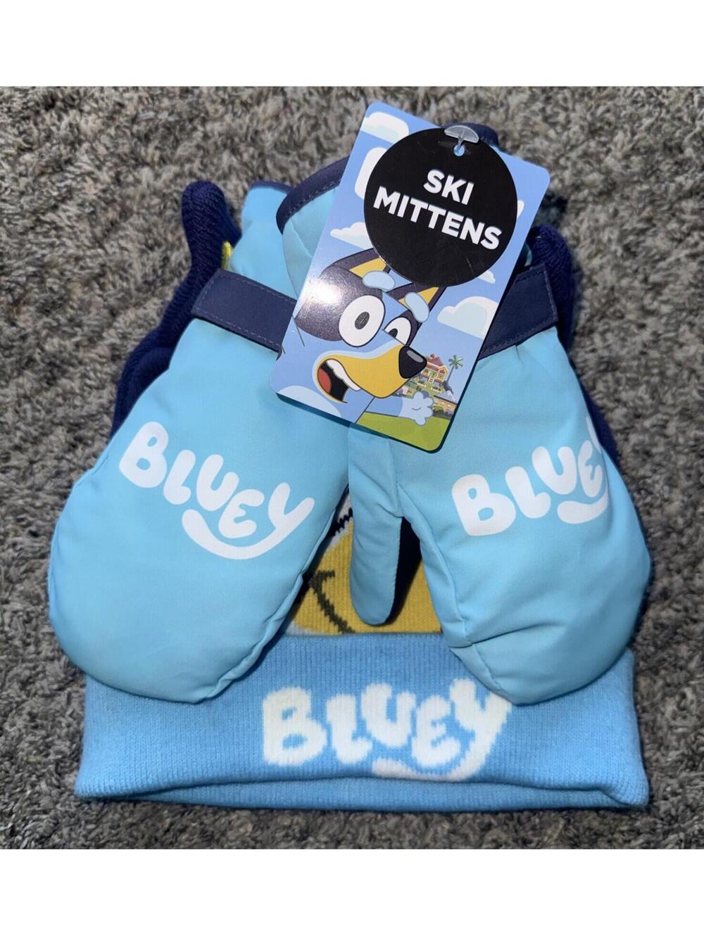 Bluey Toddler 2pcs Cold Weather Set Hat And Gloves New